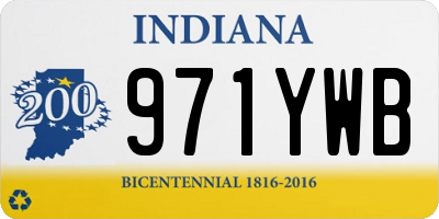 IN license plate 971YWB