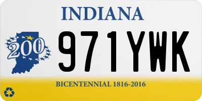 IN license plate 971YWK
