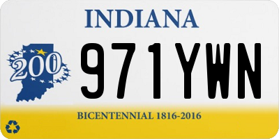 IN license plate 971YWN