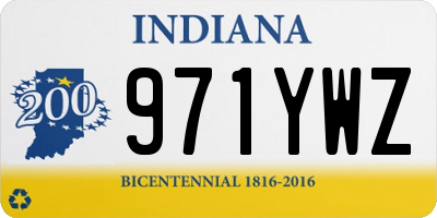 IN license plate 971YWZ