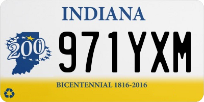 IN license plate 971YXM