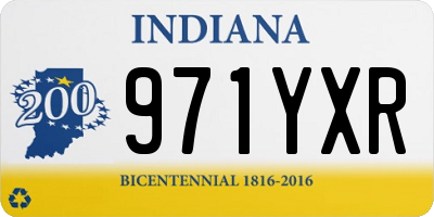 IN license plate 971YXR