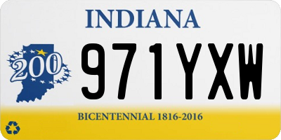 IN license plate 971YXW