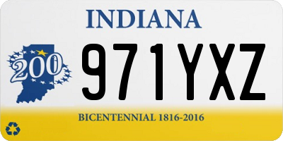 IN license plate 971YXZ