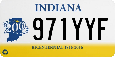 IN license plate 971YYF