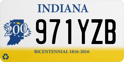 IN license plate 971YZB