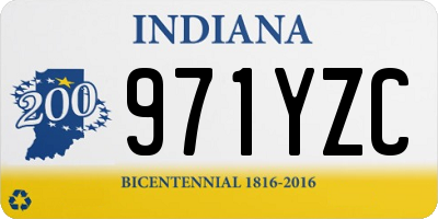 IN license plate 971YZC