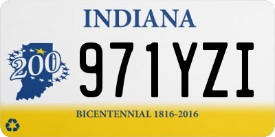 IN license plate 971YZI