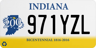 IN license plate 971YZL