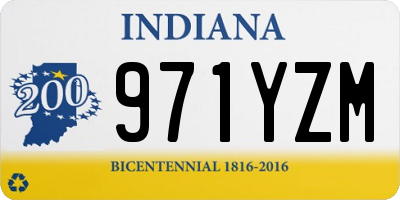 IN license plate 971YZM