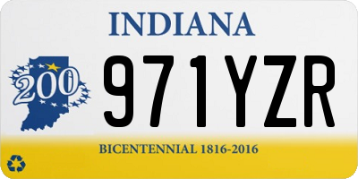 IN license plate 971YZR