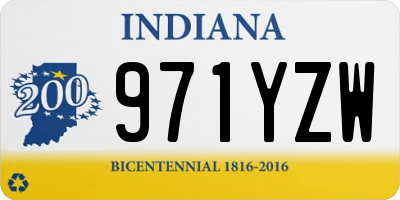 IN license plate 971YZW