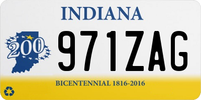 IN license plate 971ZAG