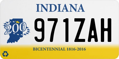 IN license plate 971ZAH