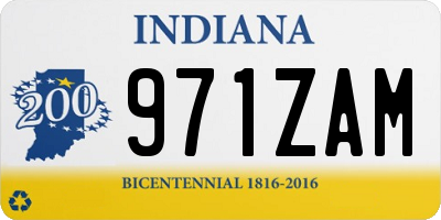 IN license plate 971ZAM