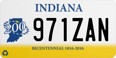IN license plate 971ZAN