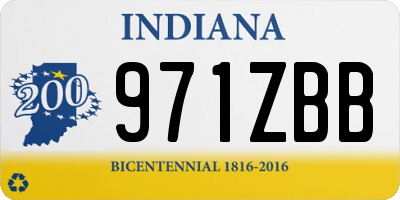 IN license plate 971ZBB