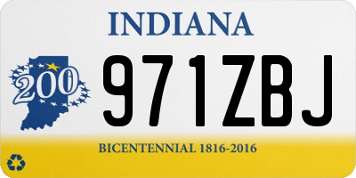 IN license plate 971ZBJ