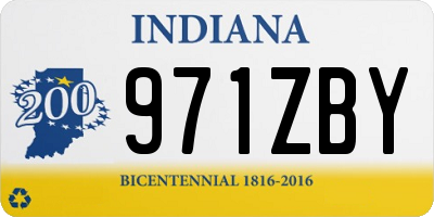 IN license plate 971ZBY