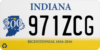 IN license plate 971ZCG