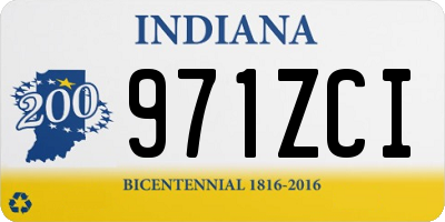 IN license plate 971ZCI