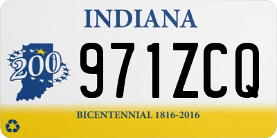 IN license plate 971ZCQ