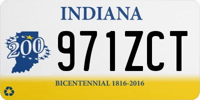 IN license plate 971ZCT