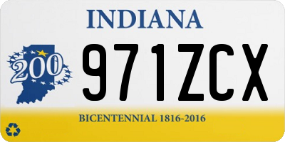 IN license plate 971ZCX