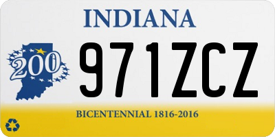 IN license plate 971ZCZ
