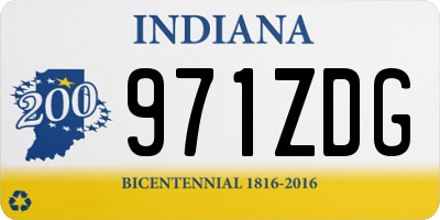 IN license plate 971ZDG