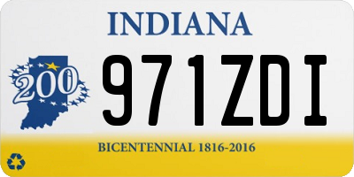 IN license plate 971ZDI