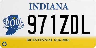 IN license plate 971ZDL