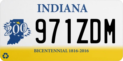 IN license plate 971ZDM