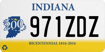 IN license plate 971ZDZ