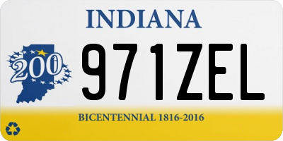 IN license plate 971ZEL