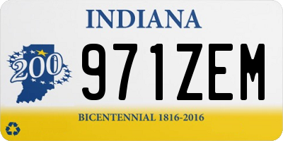 IN license plate 971ZEM