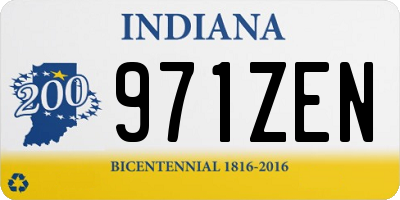 IN license plate 971ZEN