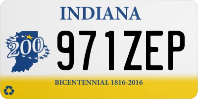 IN license plate 971ZEP