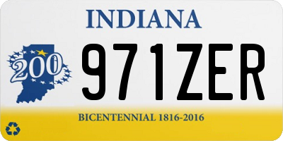 IN license plate 971ZER
