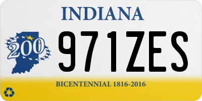 IN license plate 971ZES