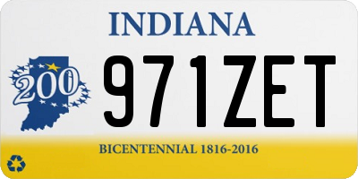 IN license plate 971ZET