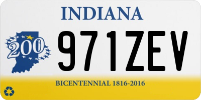 IN license plate 971ZEV