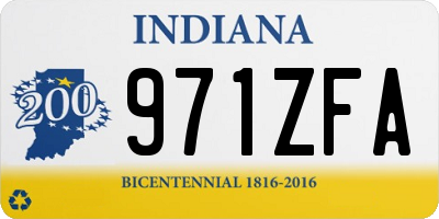 IN license plate 971ZFA