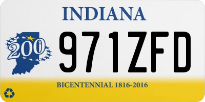 IN license plate 971ZFD