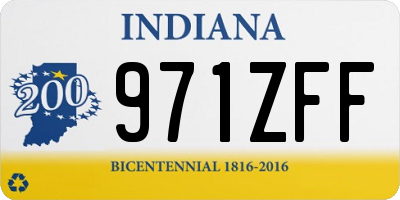 IN license plate 971ZFF
