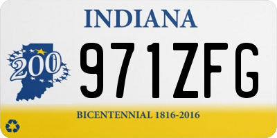 IN license plate 971ZFG