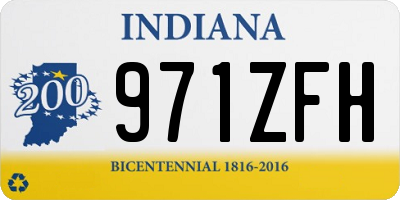 IN license plate 971ZFH
