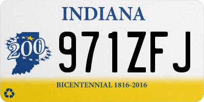 IN license plate 971ZFJ