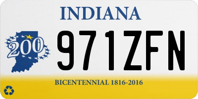 IN license plate 971ZFN