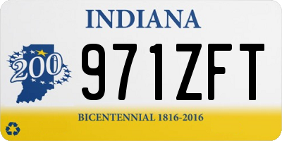IN license plate 971ZFT